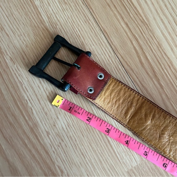 Brown Leather Aztec Southwestern Belt 36” - Picture 6 of 10